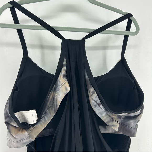 Nike Swim Layered Tankini Top Women's 3X Black Grey Tie Dye Top NESSC381-001 - Picture 5 of 12